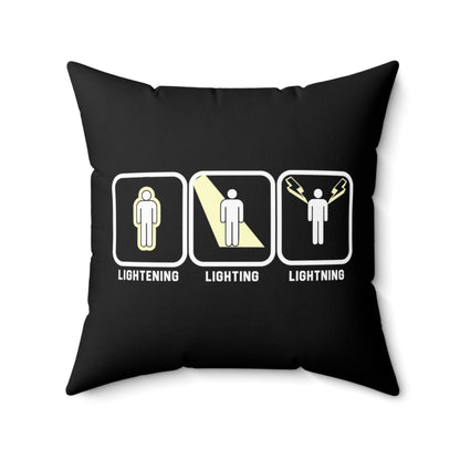 Lightning Spelling Throw Pillow