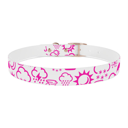 Wx Icon (White/Pink) Dog Collar