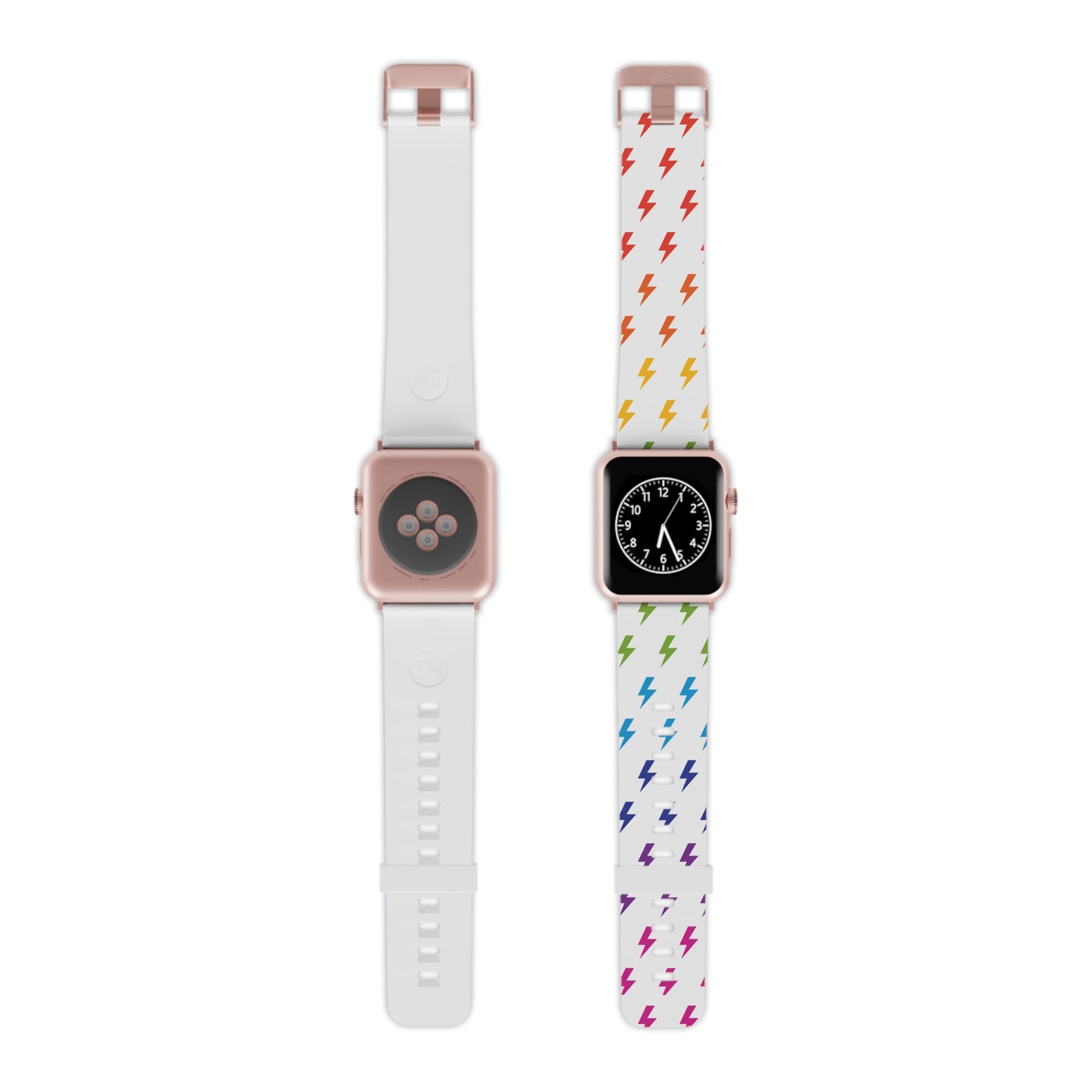 Lightning Icon (White/Rainbow) Watch Band for Apple Watch