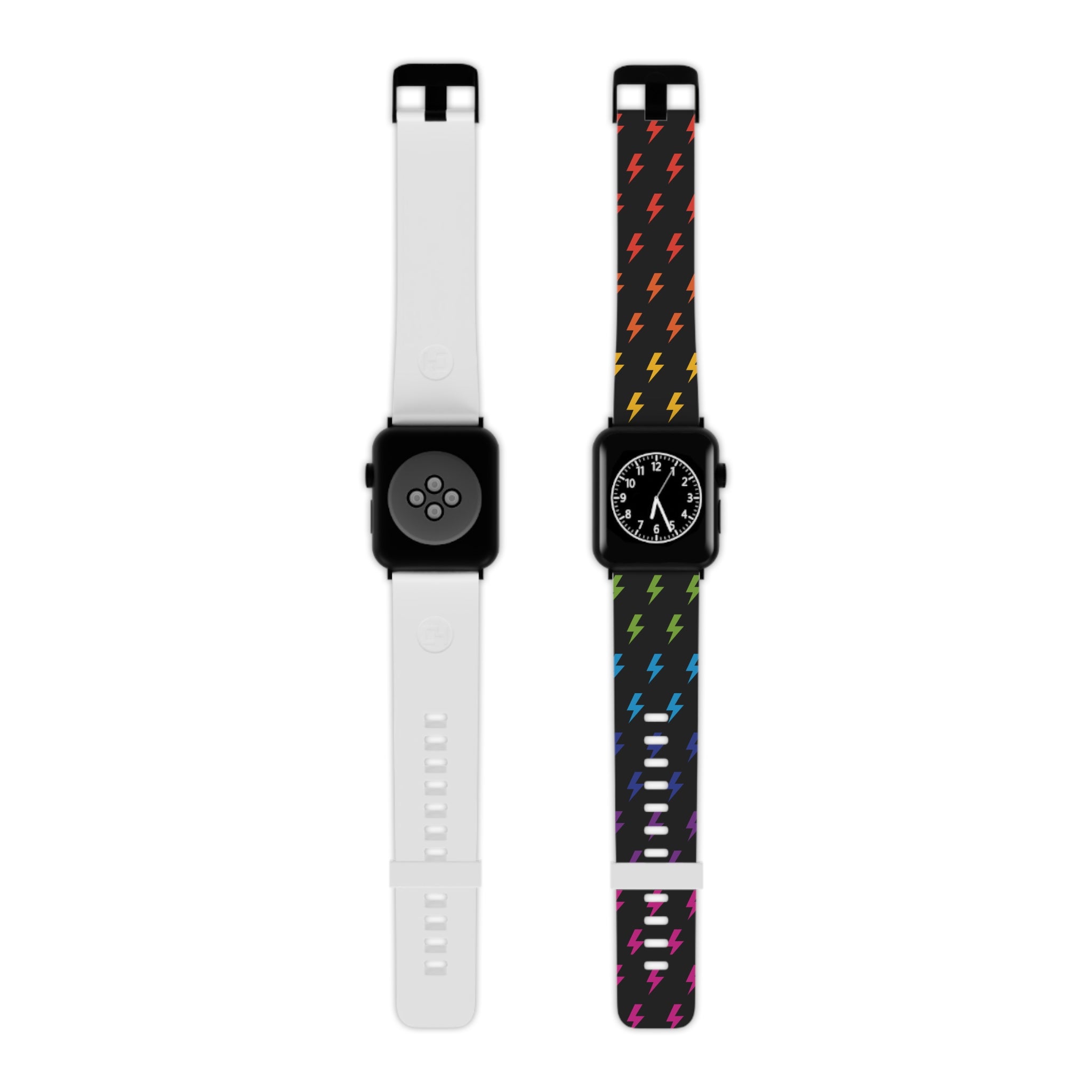 Lightning Icon (Black/Rainbow) Watch Band for Apple Watch 