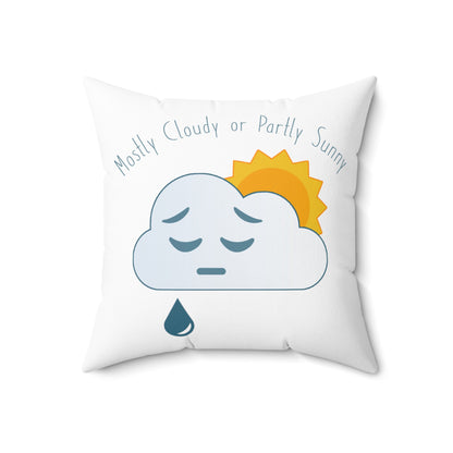 Mostly Cloudy Throw Pillow