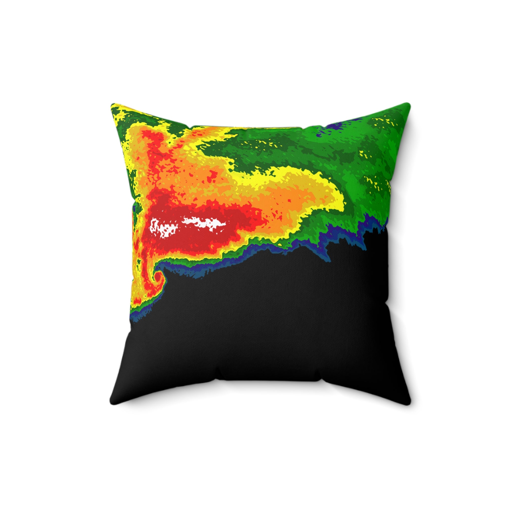 Radar Print (Black) Throw Pillow 