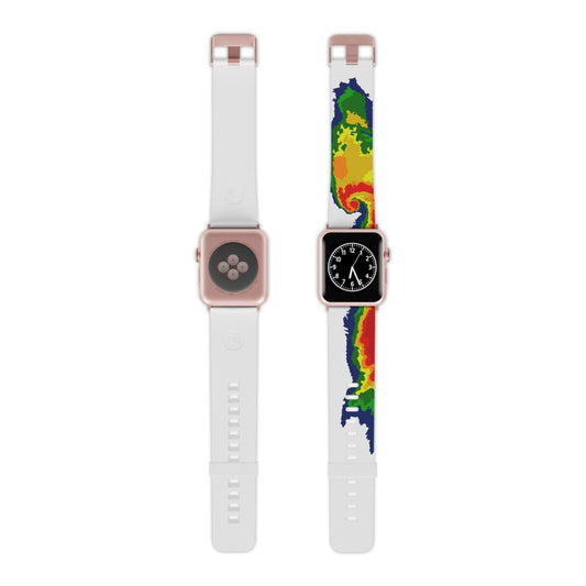 Radar Print (White) Watch Band for Apple Watch
