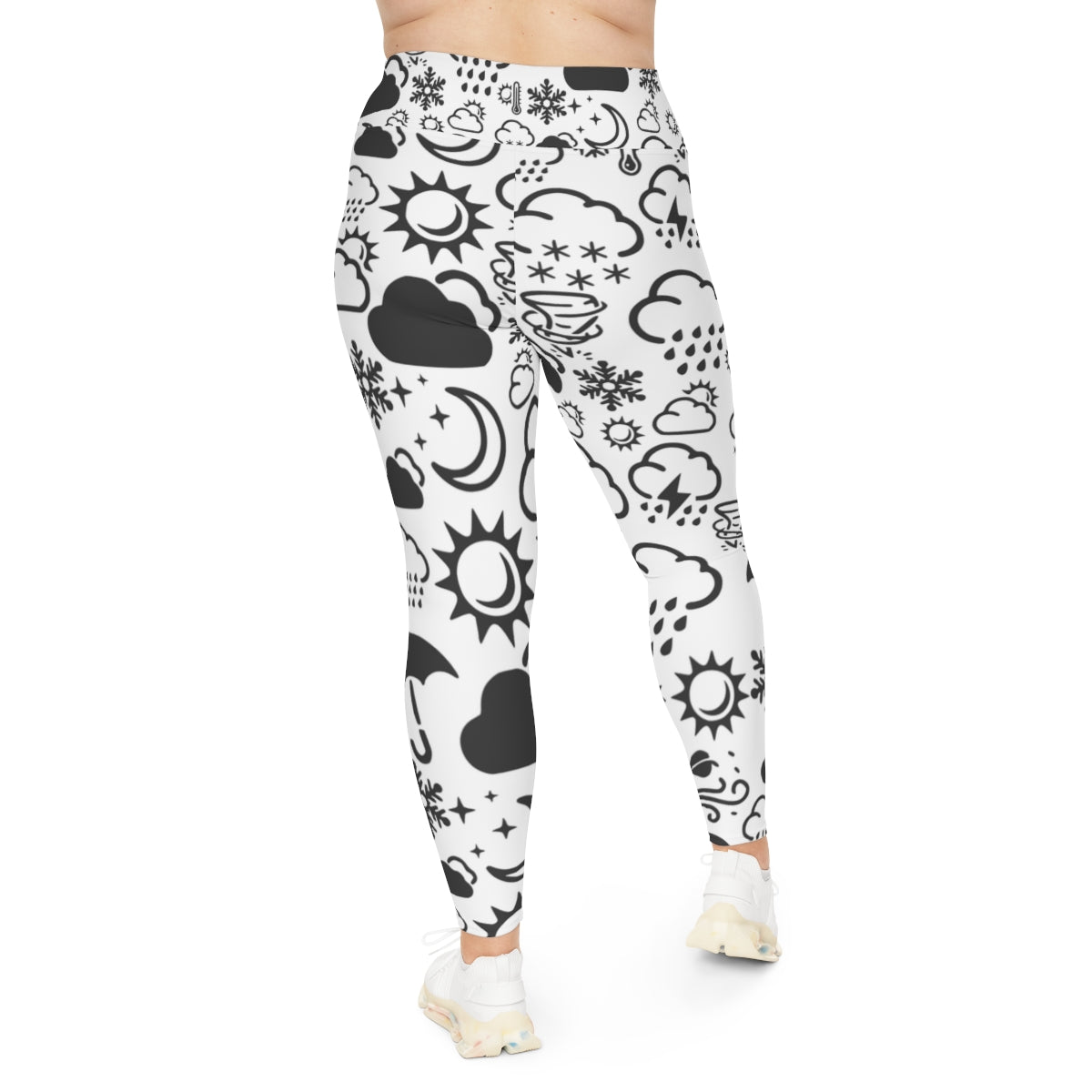 Wx Icon (Blanc/Noir) Legging Grande Taille 