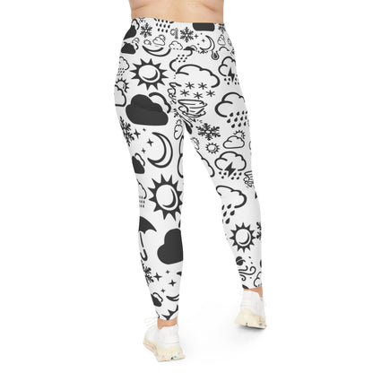 Wx Icon (Blanc/Noir) Legging Grande Taille 