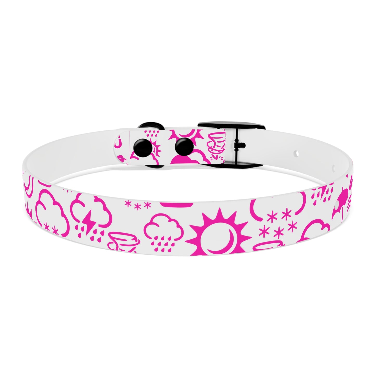 Wx Icon (White/Pink) Dog Collar