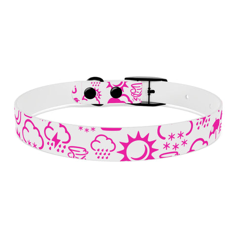 Wx Icon (White/Pink) Dog Collar