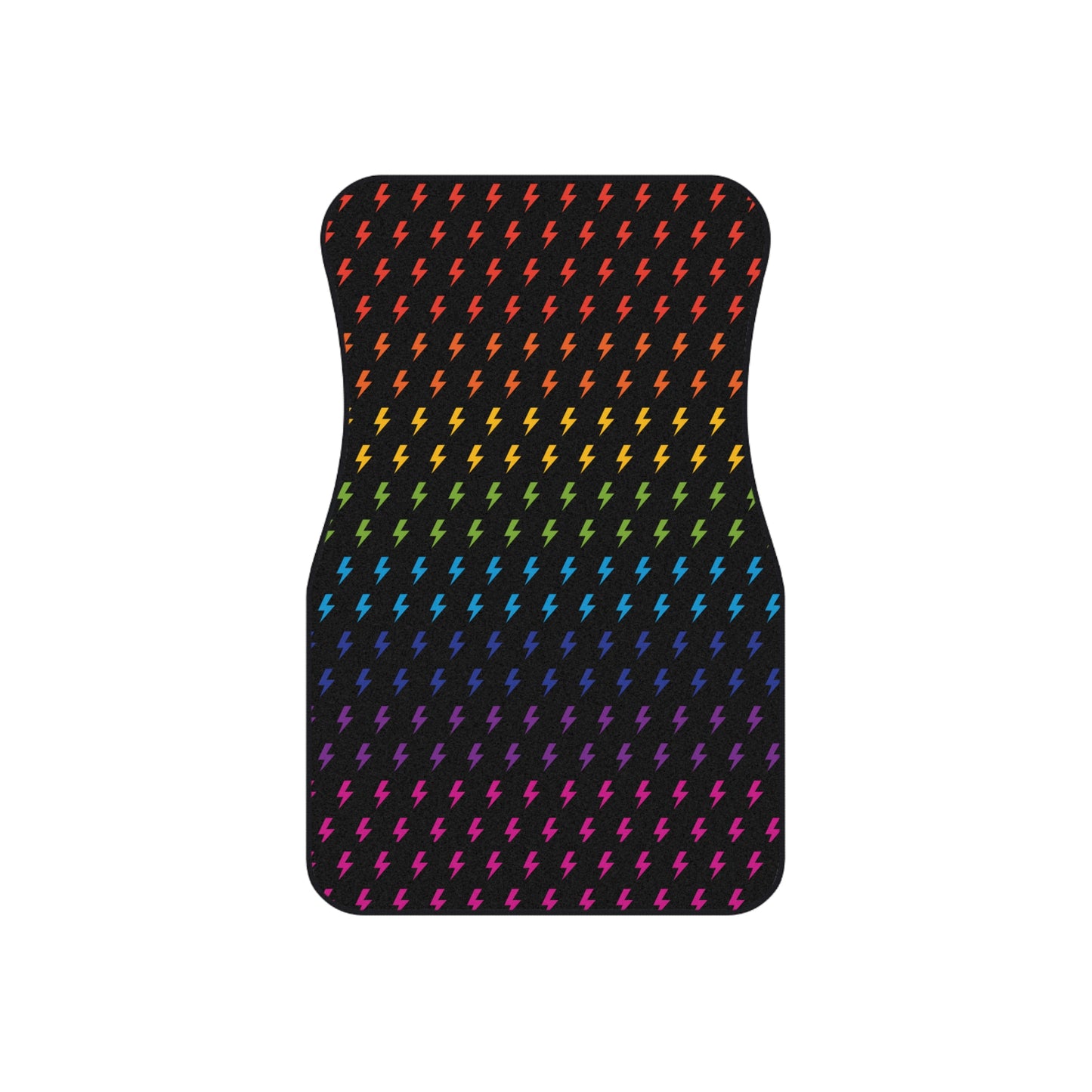 Lightning (Black/Rainbow) Car Mats (Set of 4)