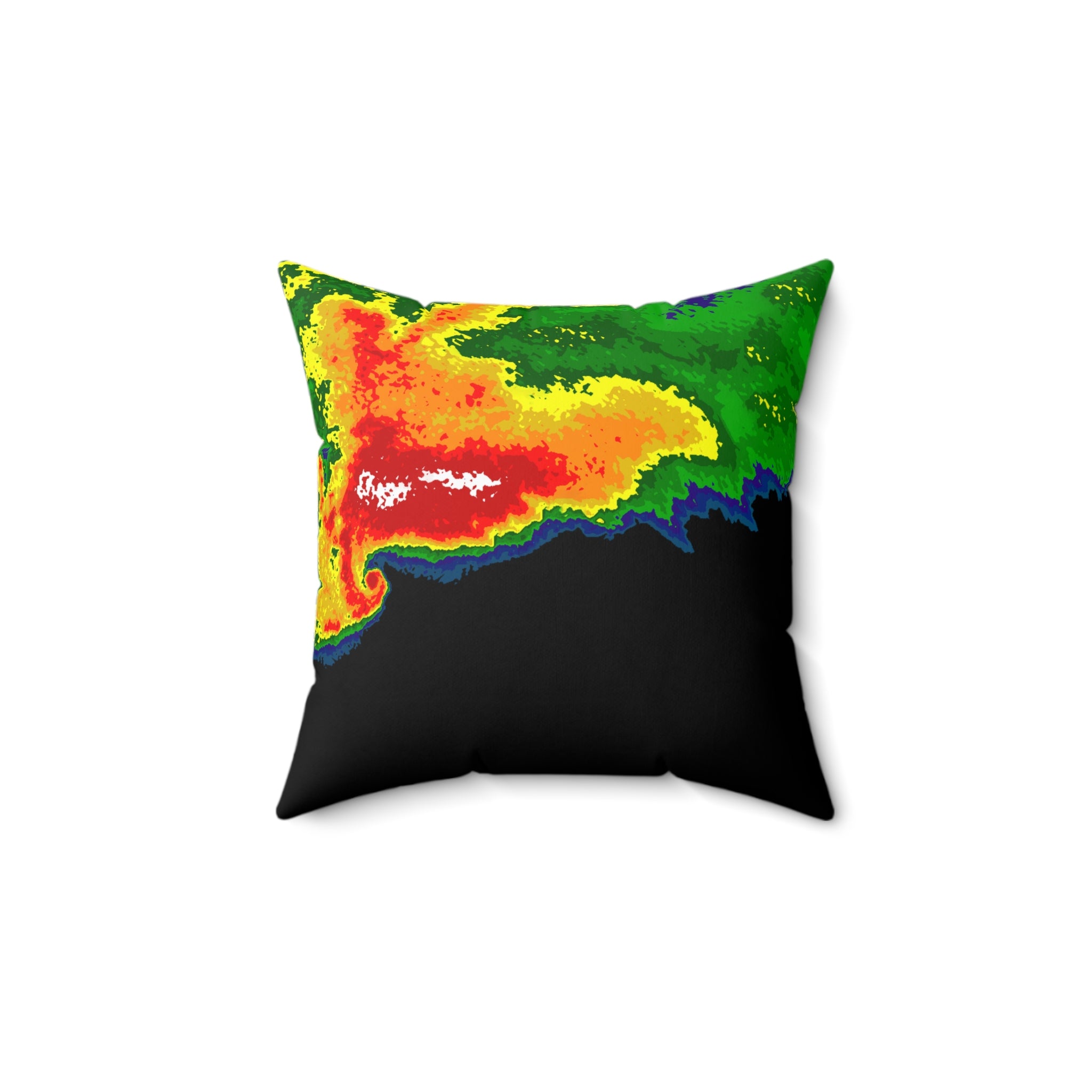 Radar Print (Black) Throw Pillow 