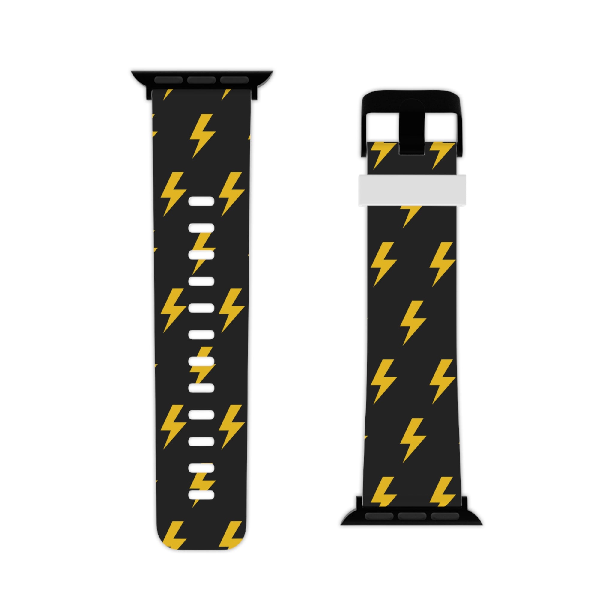 Lightning Icon (Black/Yellow) Watch Band for Apple Watch 