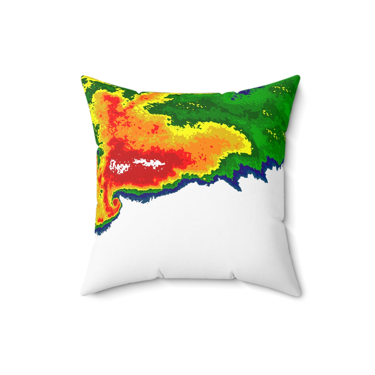 Radar Print (White) Throw Pillow