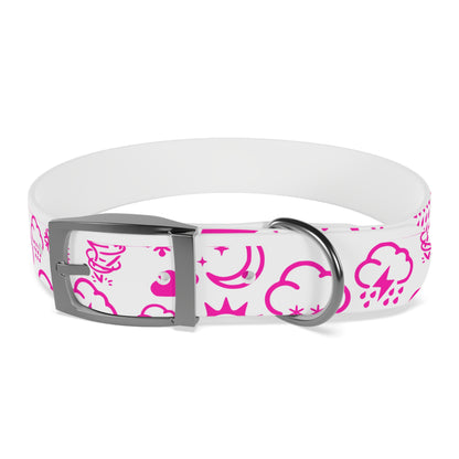 Wx Icon (White/Pink) Dog Collar