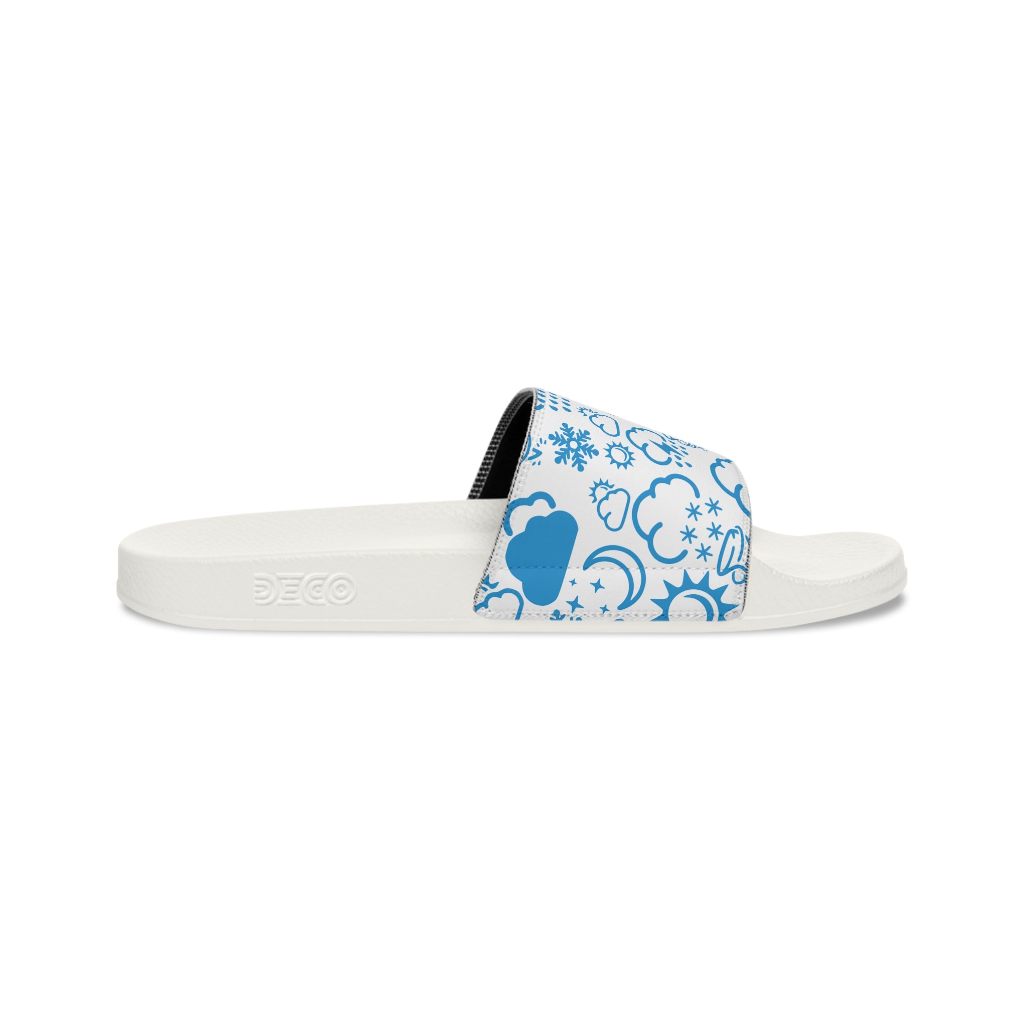 Wx Icon (White/Blue) Kid's Slide Sandals 