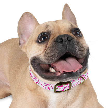 Wx Icon (White/Pink) Dog Collar