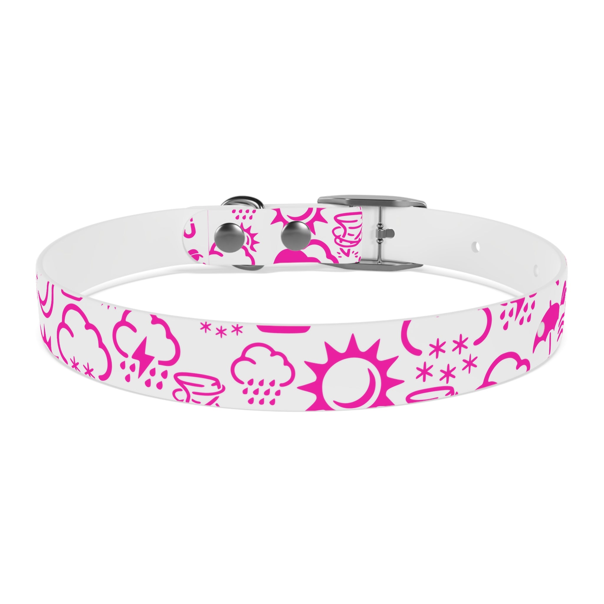 Wx Icon (White/Pink) Dog Collar 