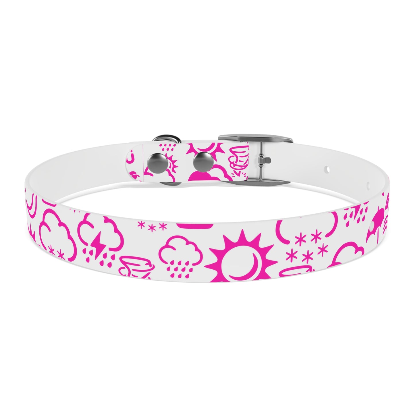 Wx Icon (White/Pink) Dog Collar