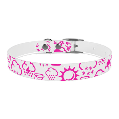 Wx Icon (White/Pink) Dog Collar