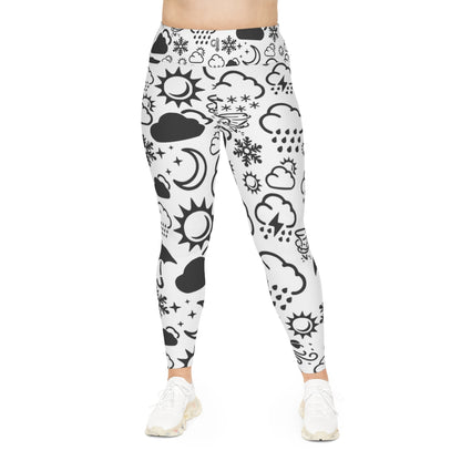 Wx Icon (Blanc/Noir) Legging Grande Taille 