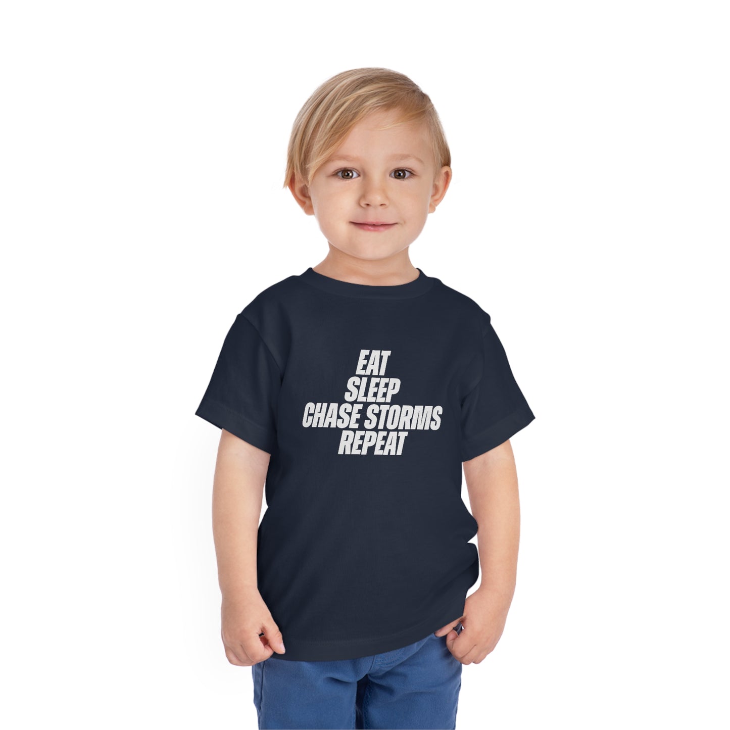 Eat, Sleep, Chase Storms, Repeat Toddler Tee