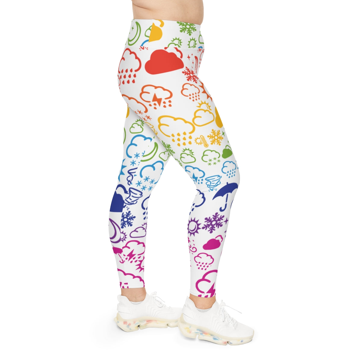 Wx Icon (Rainbow) Plus Size Leggings