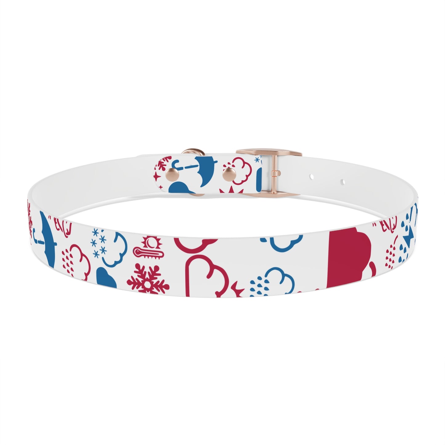 Wx Icon (Red/Blue) Dog Collar