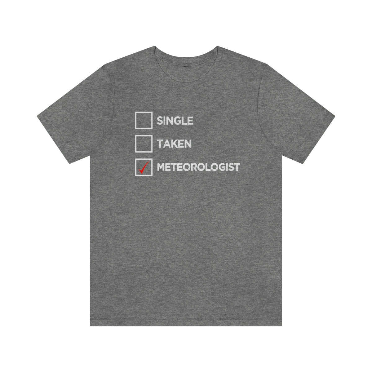 Single, Taken, Meteorologist Tee 