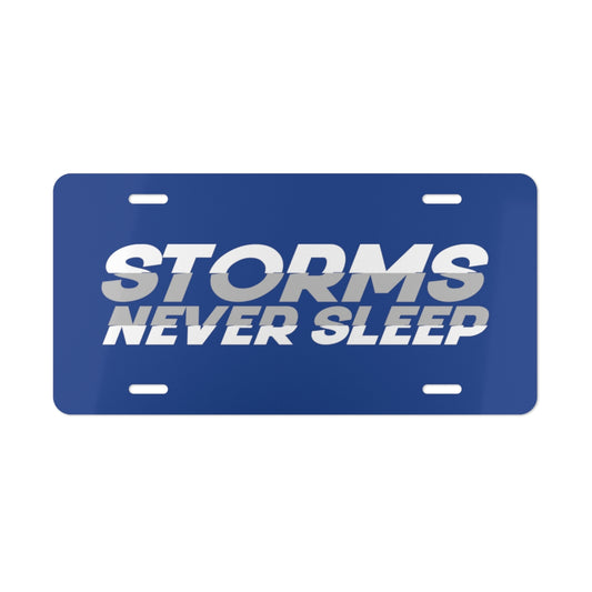 Plaque d'immatriculation Storms Never Sleep
