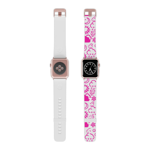 Wx Icon (White/Pink) Watch Band for Apple Watch