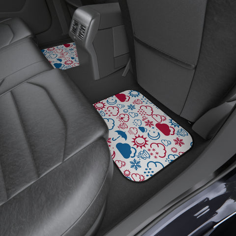 Wx Icon (Red/Blue) Car Mats (Set of 4)