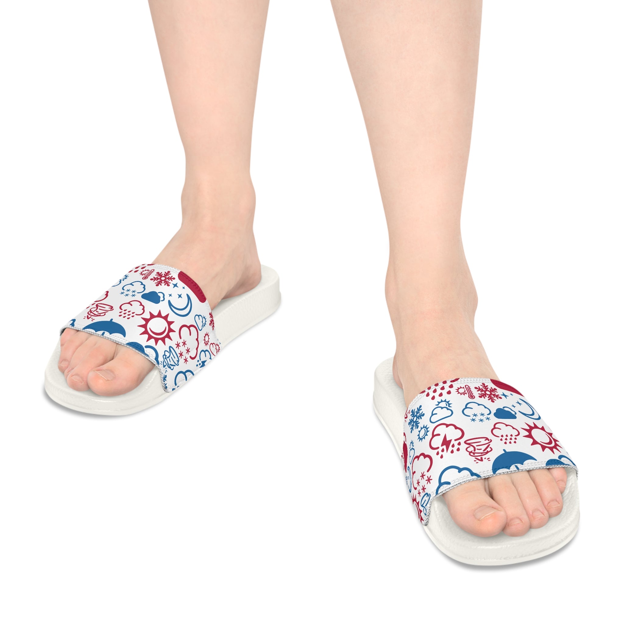 Wx Icon (Red/Blue) Kid's Slide Sandals 