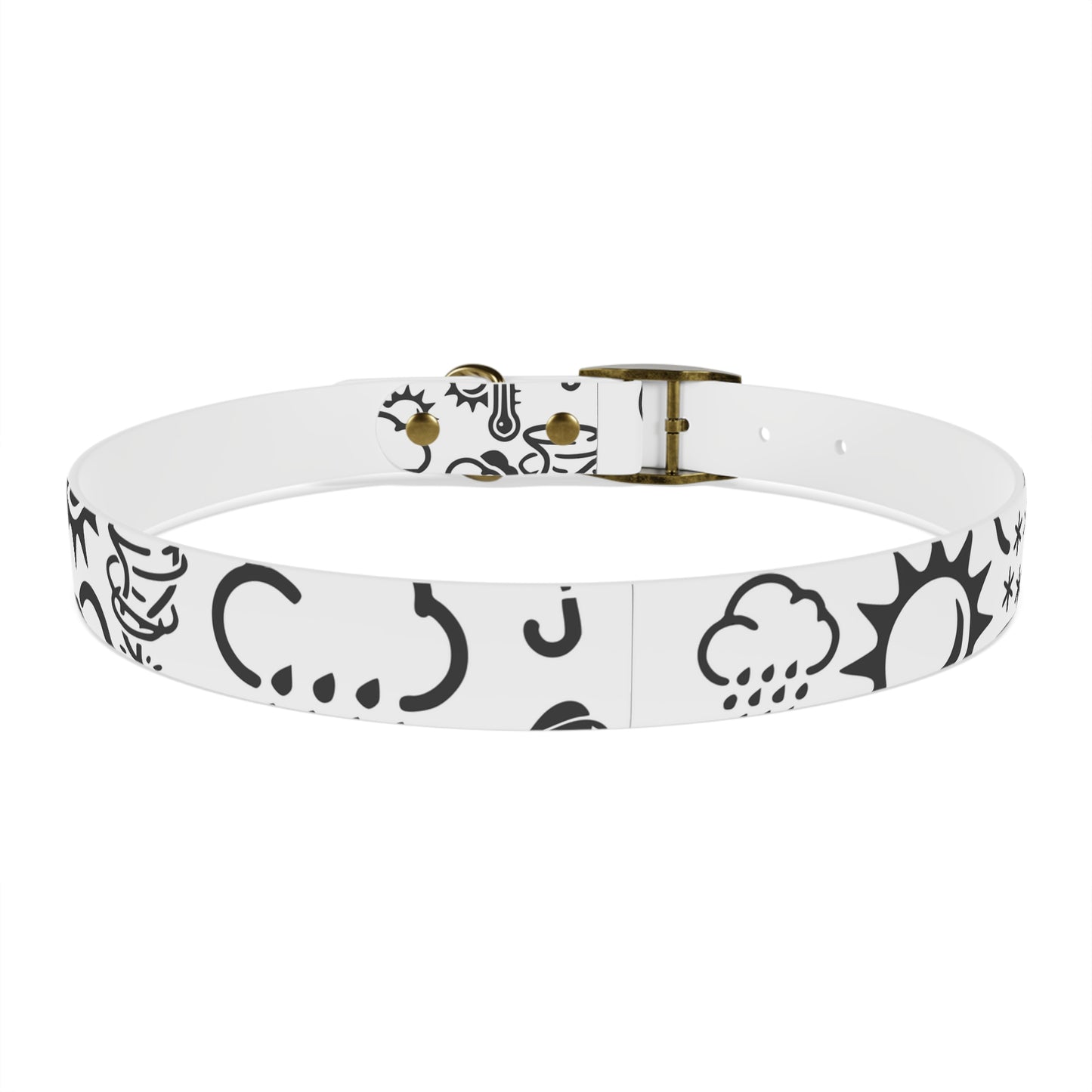 Wx Icon (White/Black) Dog Collar