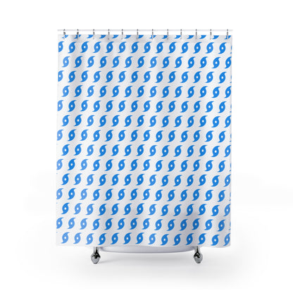 Hurricane Icon (Blue) Shower Curtain