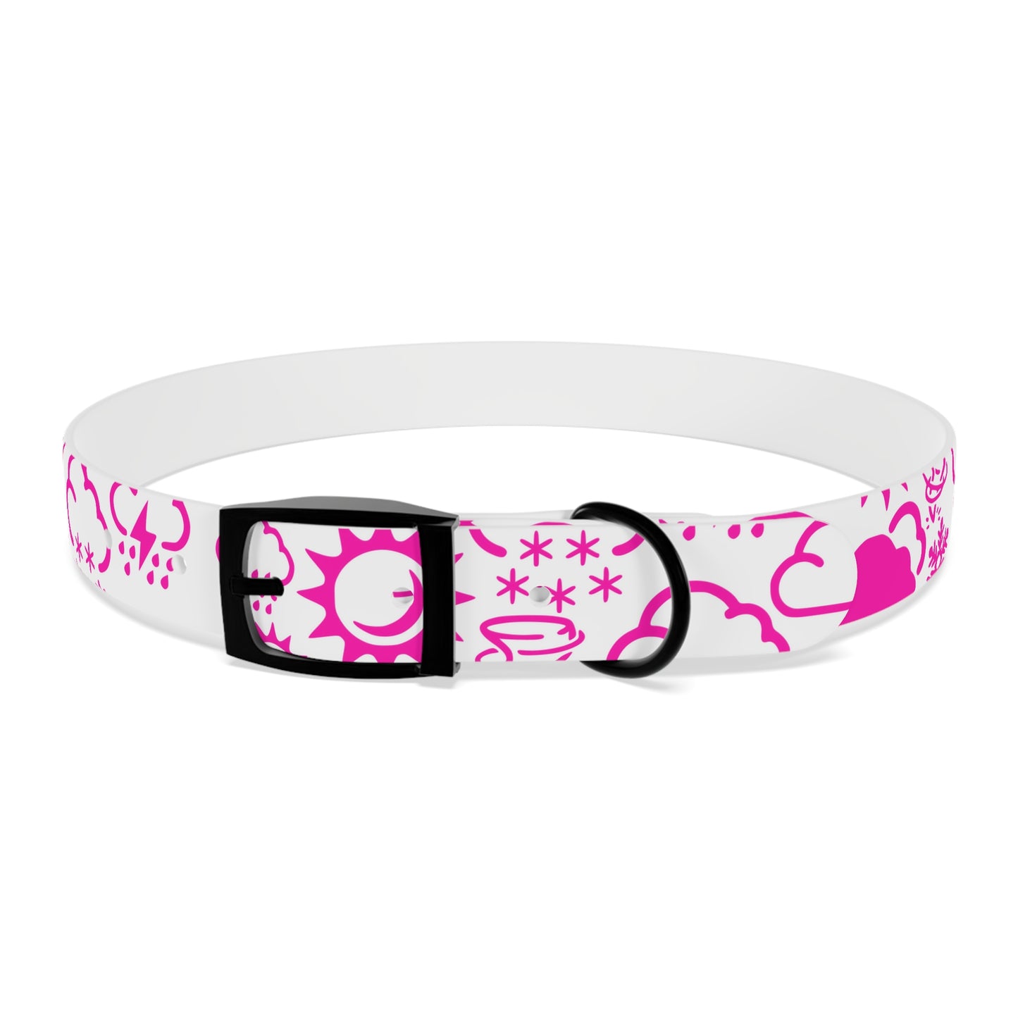 Wx Icon (White/Pink) Dog Collar