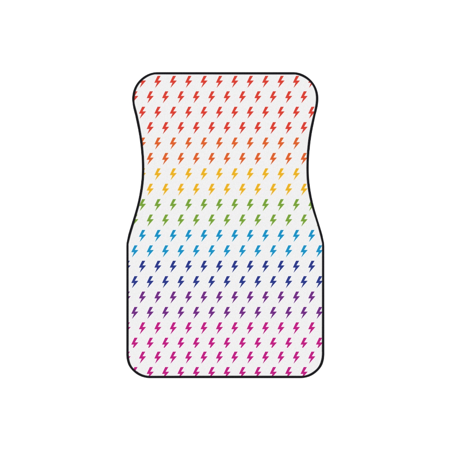 Lightning (White/Rainbow) Car Mats (Set of 4)