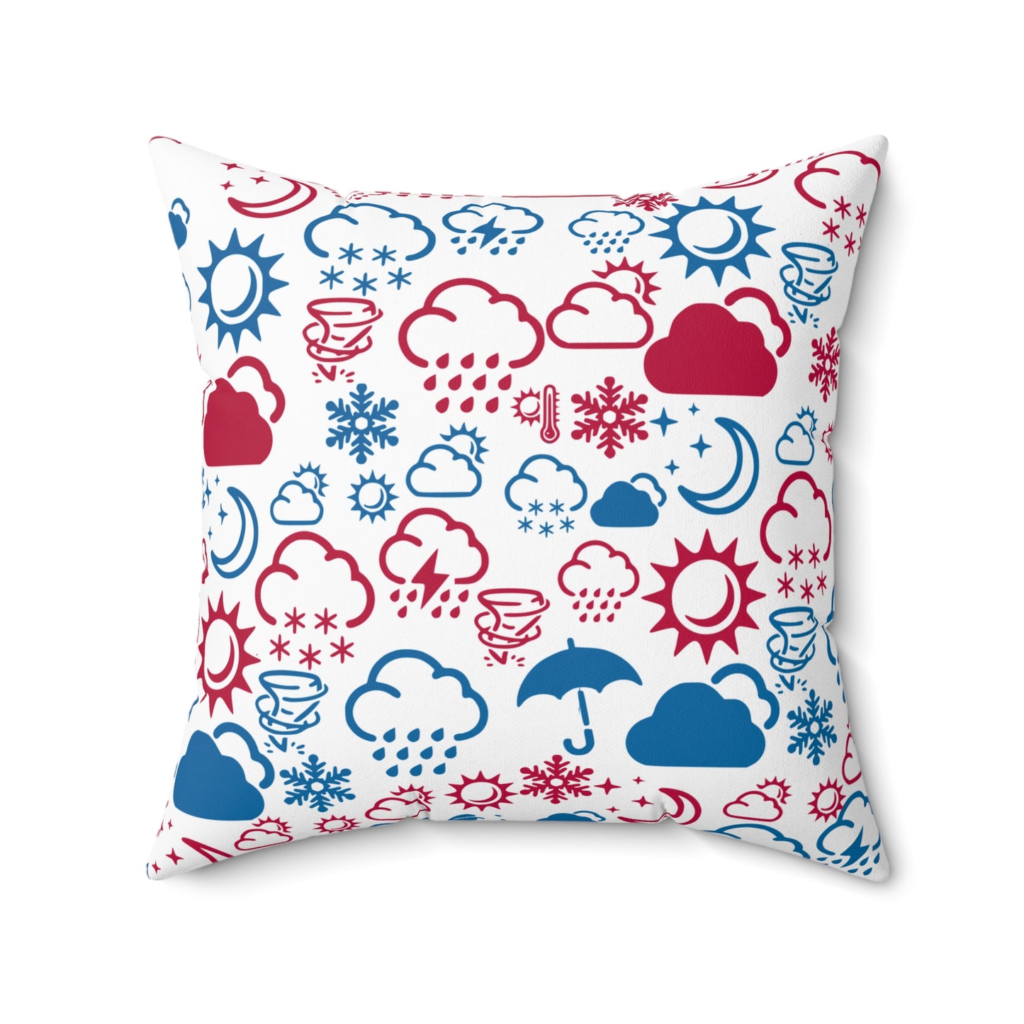 Wx Icon (Red/Blue) Throw Pillow