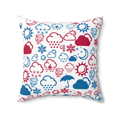 Wx Icon (Red/Blue) Throw Pillow