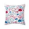 Wx Icon (Red/Blue) Throw Pillow