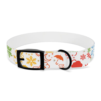 Wx Icon (White/Rainbow) Dog Collar