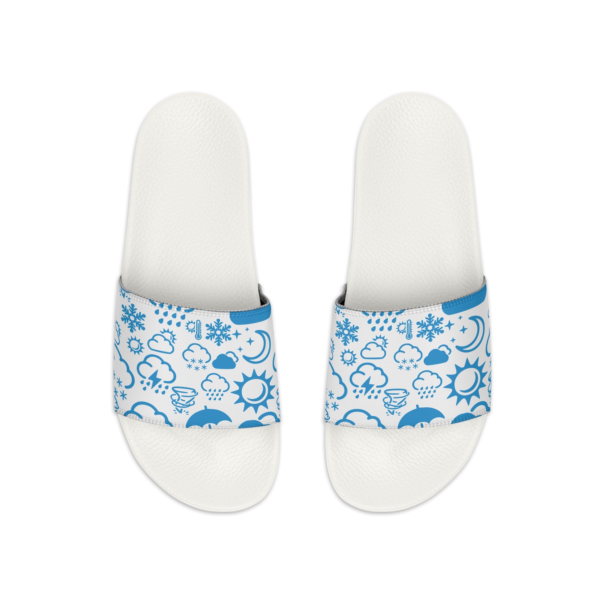 Wx Icon (White/Blue) Kid's Slide Sandals 