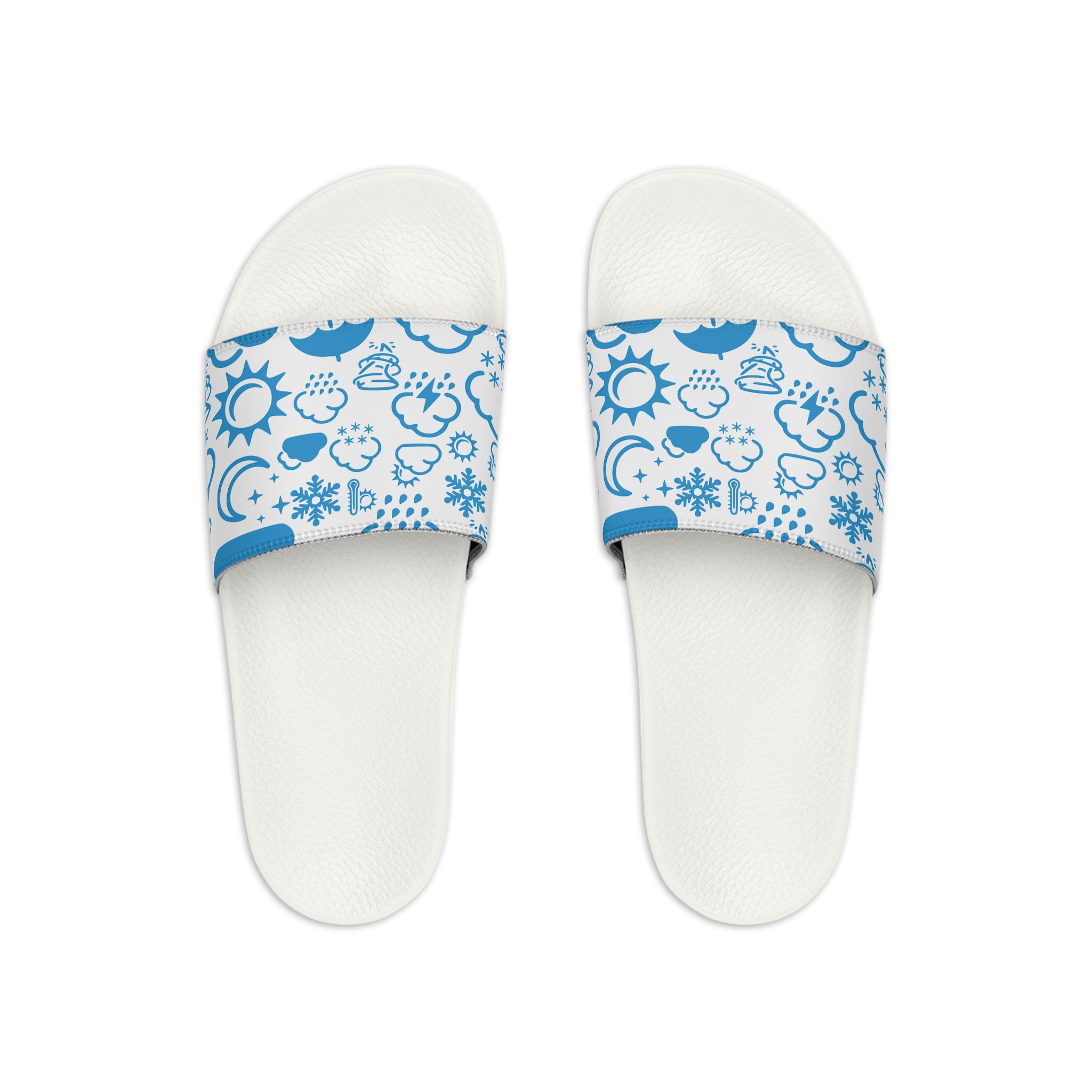 Wx Icon (White/Blue) Kid's Slide Sandals 