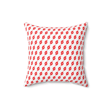 Hurricane Icon (Red) Throw Pillow