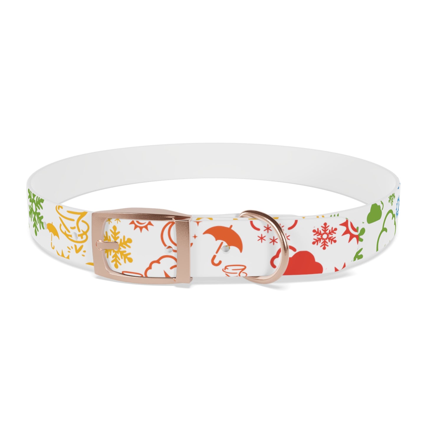 Wx Icon (White/Rainbow) Dog Collar