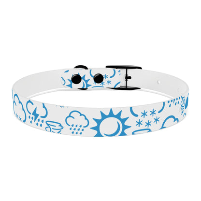 Wx Icon (White/Blue) Dog Collar