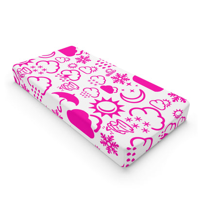 Wx Icon (White/Pink) Changing Pad Cover