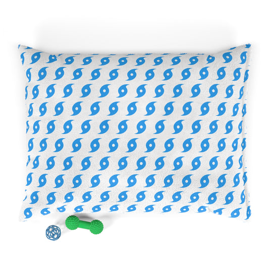 Hurricane Icon (White/Blue) Pet Bed