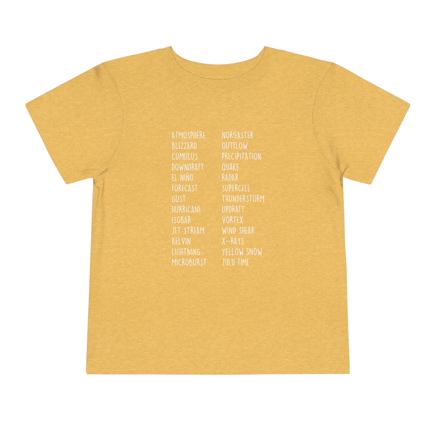 Weather ABCs Toddler Tee