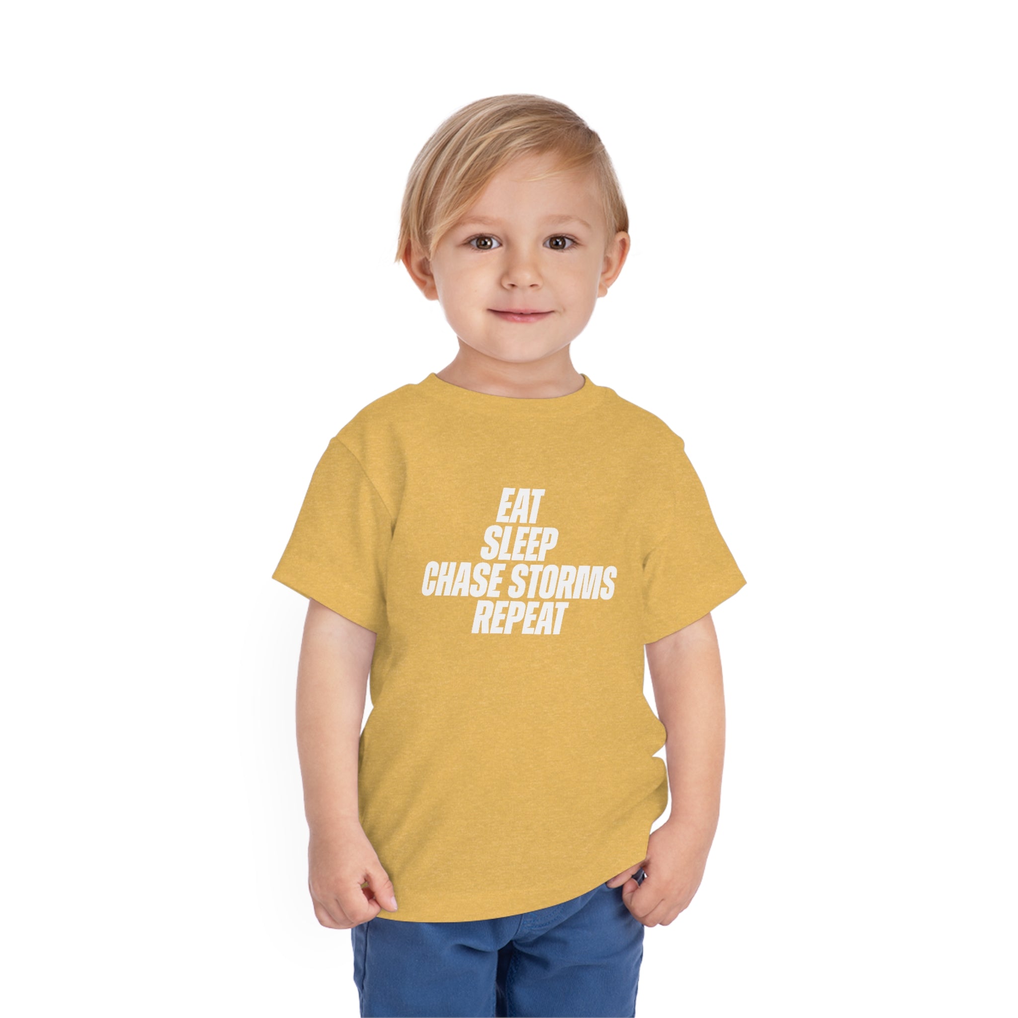 Eat, Sleep, Chase Storms, Repeat Toddler Tee 