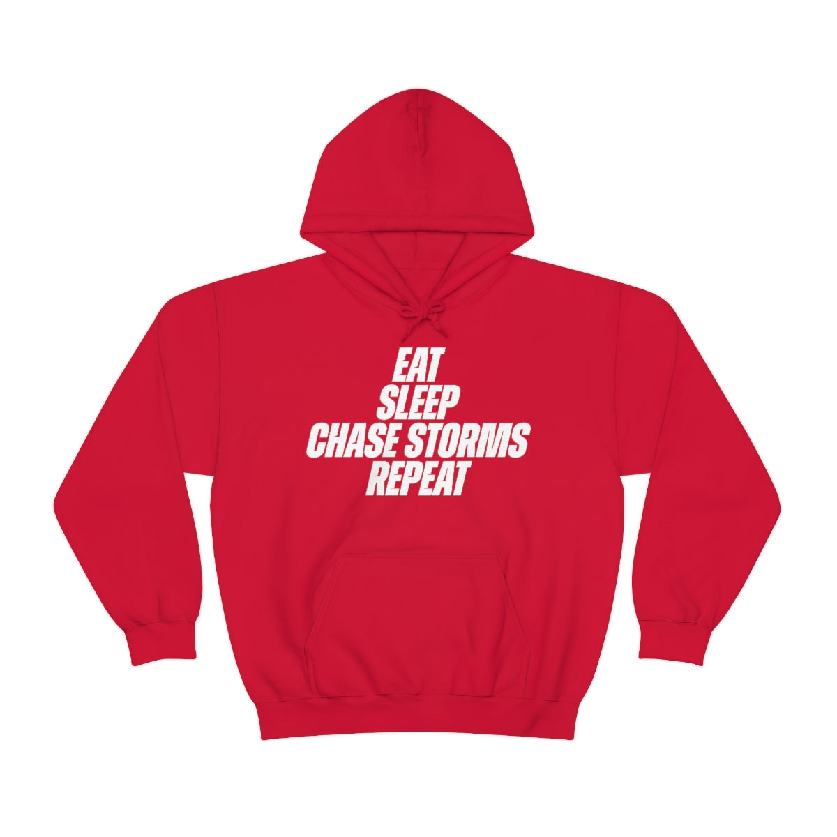 Eat, Sleep, Chase Storms, Repeat Sudadera con capucha 