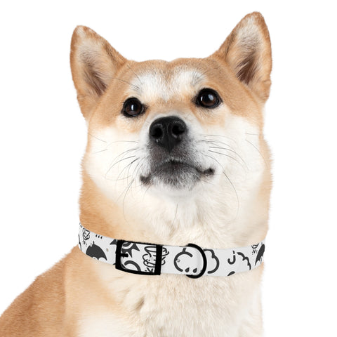 Wx Icon (White/Black) Dog Collar