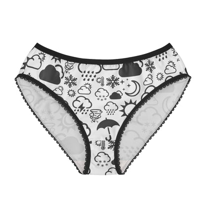 Wx Icon (White/Black) Cheeky Briefs